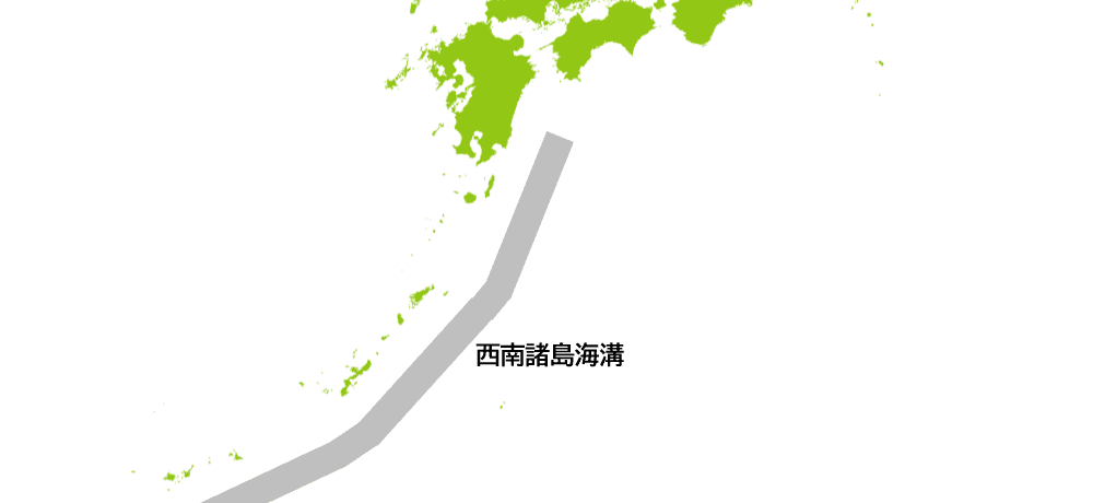 西南諸島海溝の地図