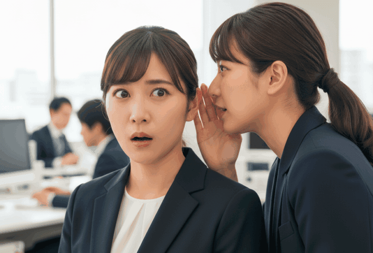 噂話をする2人の女性社員