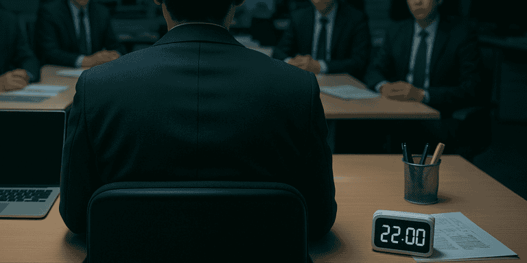 帰りづらい雰囲気の職場風景