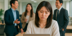 職場に馴染めなず悩む女性社員