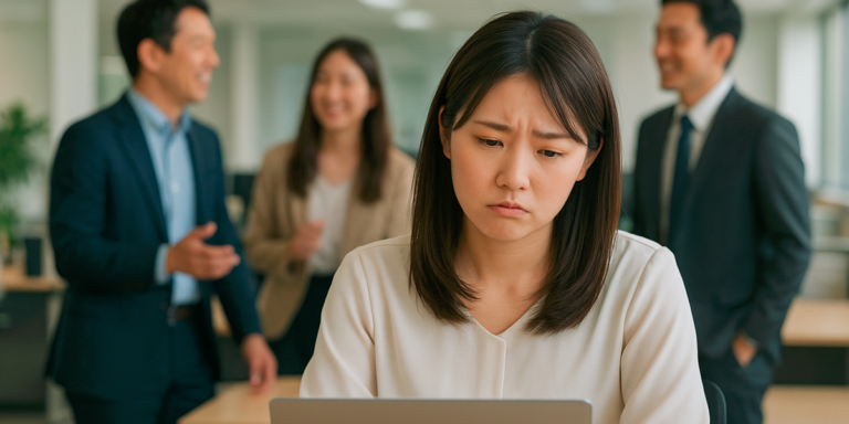 職場に馴染めなず悩む女性社員