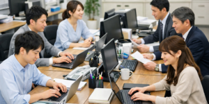 職場の仕事風景