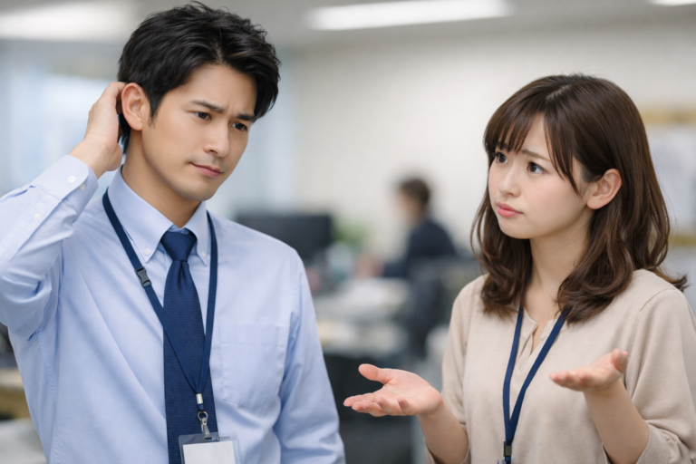 会話が噛み合わず困惑する社員