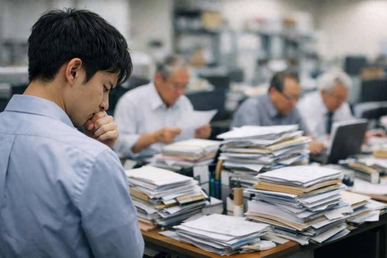 非効率な職場に悩む男性社員