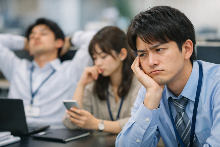 やる気のない社員にうんざりする社員